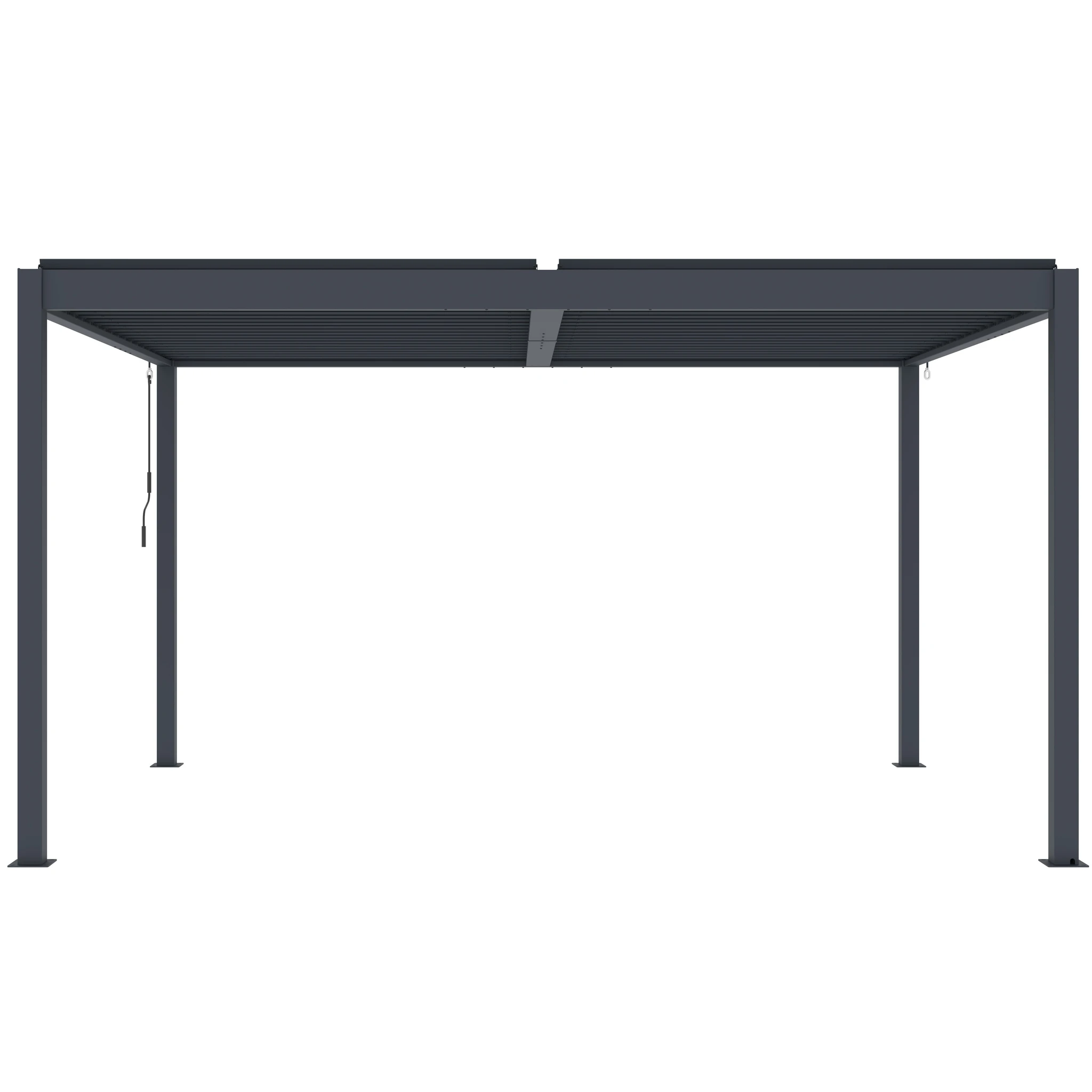 Pérgola bioclimática 3x4m | Lamas de aluminio y acero | Carmona Antracita - Imagen 7