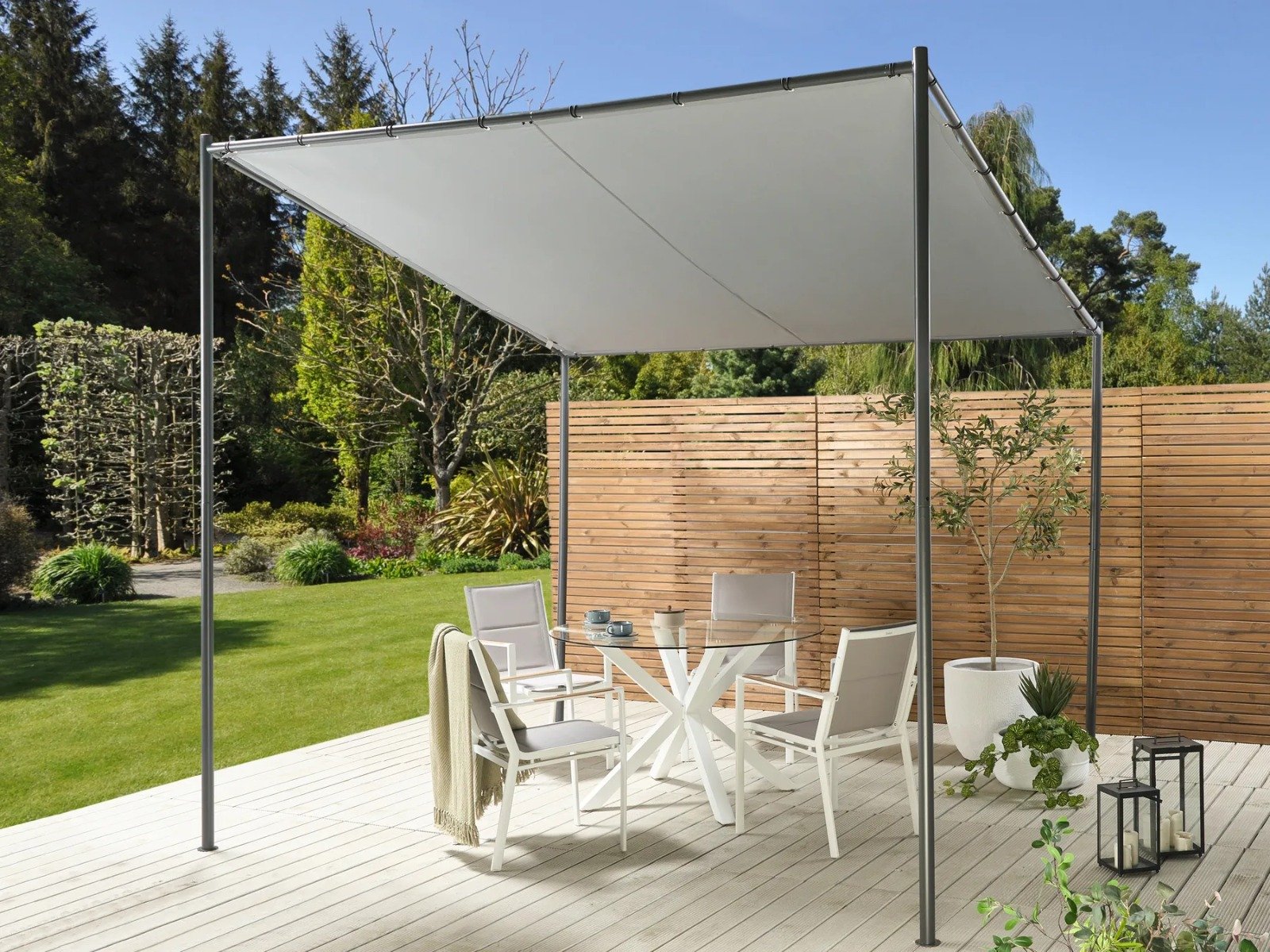 Gazebo VIMINO Metal Gris - Imagen 2