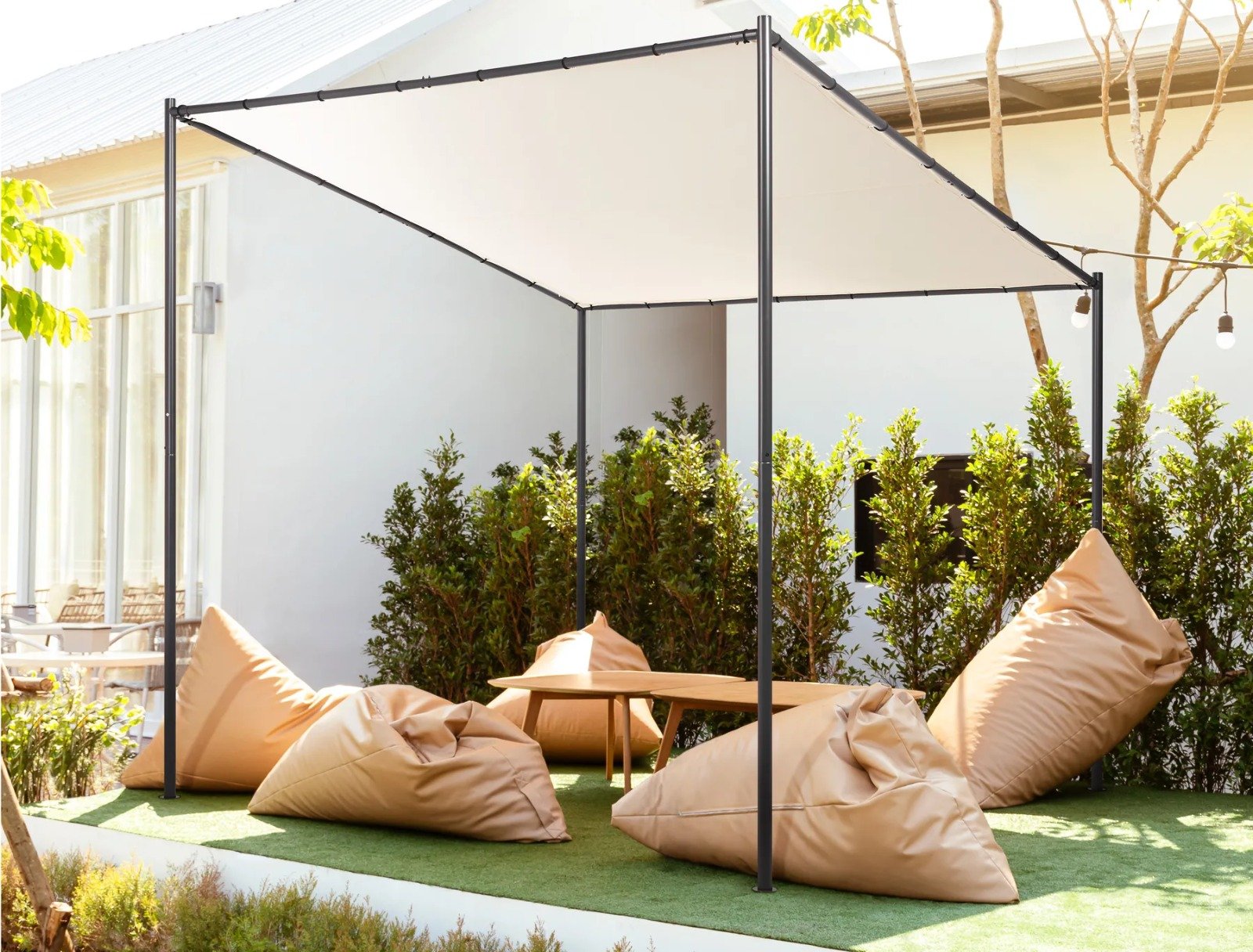 Gazebo VIMINO Metal Beige - Imagen 2