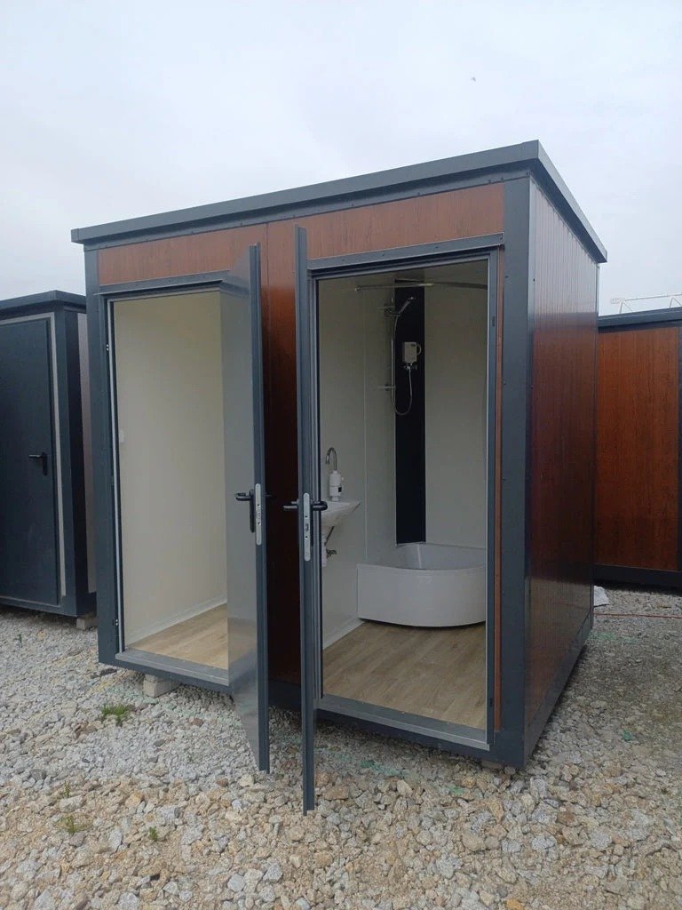 Contenedor Sanitario Doble de 2 Cabinas: WC y Ducha en un Diseño Robusto - Imagen 5