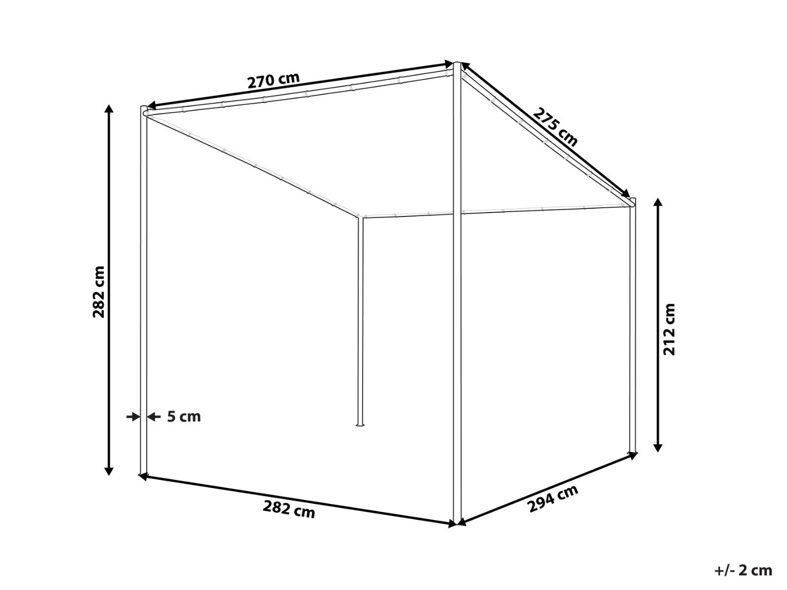 Gazebo VIMINO Metal Gris - Imagen 8