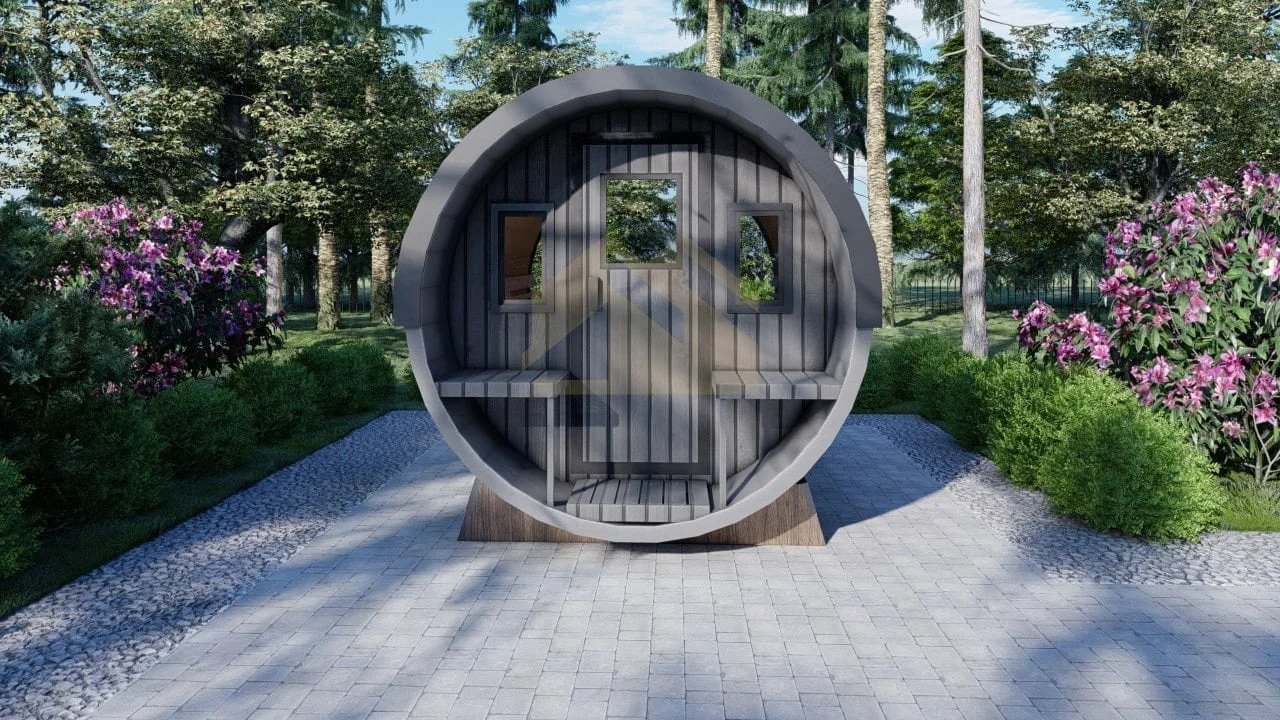 Sauna Exterior Barril Blackpool, 2.3×3.0 - Imagen 2
