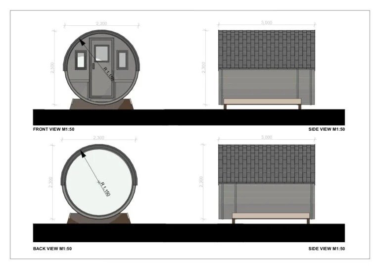 Sauna Exterior Barril Blackpool, 2.3×3.0 - Imagen 5