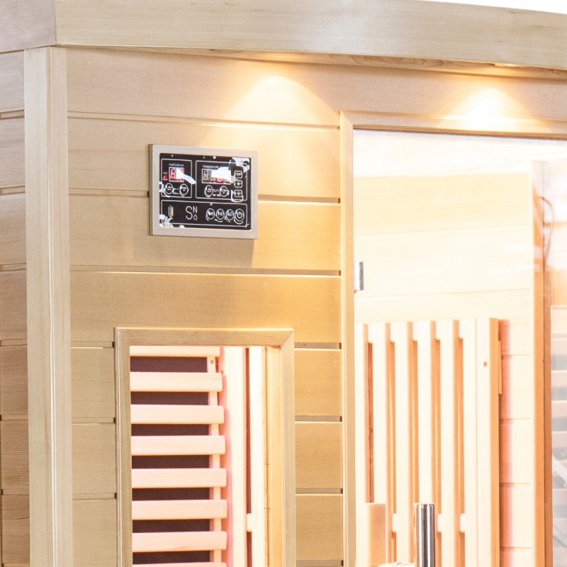 Sauna de infrarrojos con paneles de carbono 2050W 2 asientos - Imagen 12
