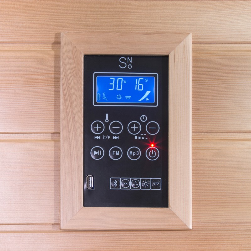 Sauna de infrarrojos con paneles de carbono 3200W LUXE 4 lugares - Imagen 20