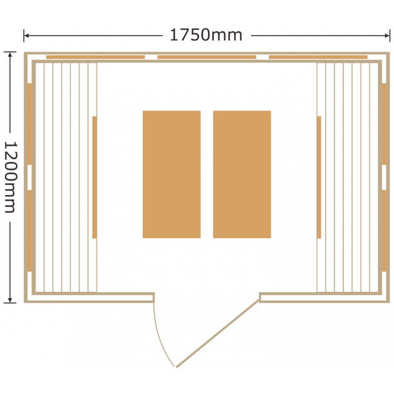 Sauna de infrarrojos con paneles de carbono 3200W LUXE 4 lugares - Imagen 5