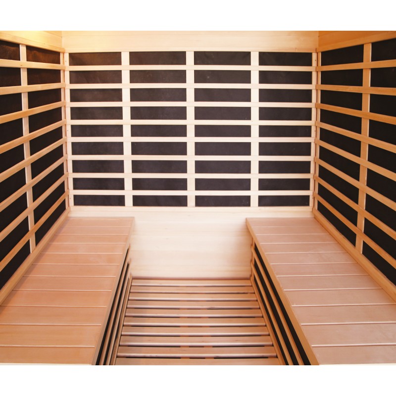 Sauna de infrarrojos con paneles de carbono 3200W LUXE 4 lugares - Imagen 7