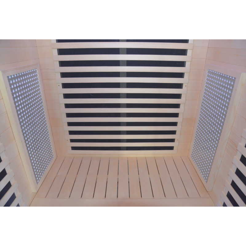 Sauna de infrarrojos LOIS para 2 personas - con paneles de carbono de 1900W y controlador wifi - Imagen 16