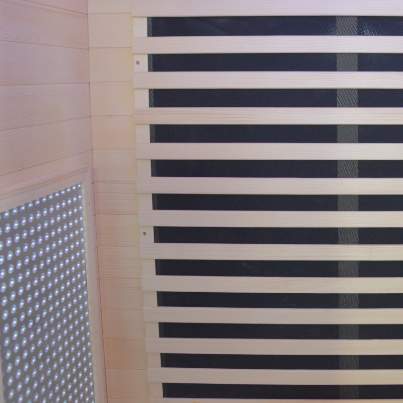 Sauna de infrarrojos LOIS para 2 personas - con paneles de carbono de 1900W y controlador wifi - Imagen 19