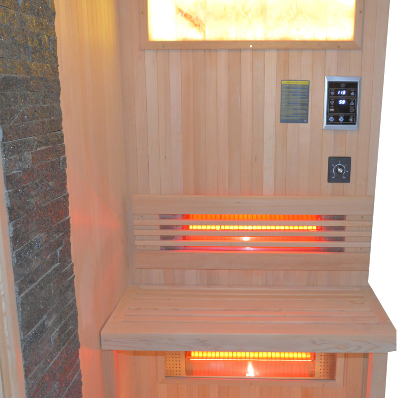 Sauna de infrarrojos LOIS para 2 personas - con paneles de carbono de 1900W y controlador wifi - Imagen 23