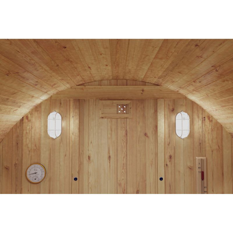 Sauna exterior Barril de madera termotratada para 4 a 6 personas - SNÖ - Imagen 12