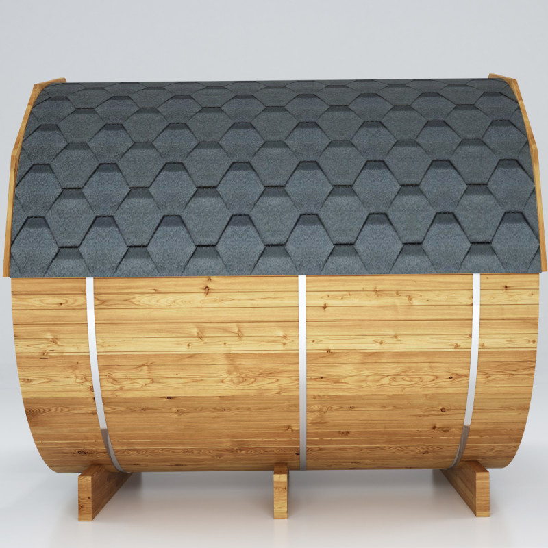 Sauna exterior Barril de madera termotratada para 4 a 6 personas - SNÖ - Imagen 4